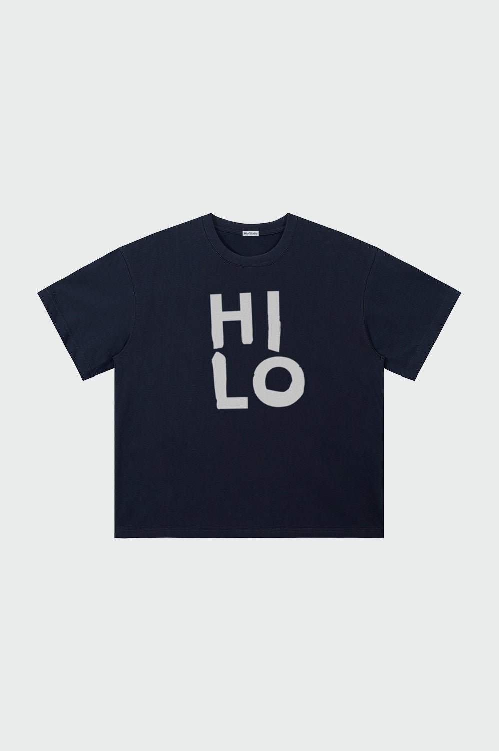 HI LO Heavyweight Drop Shoulder Cotton T-Shirt - Hilo Studio