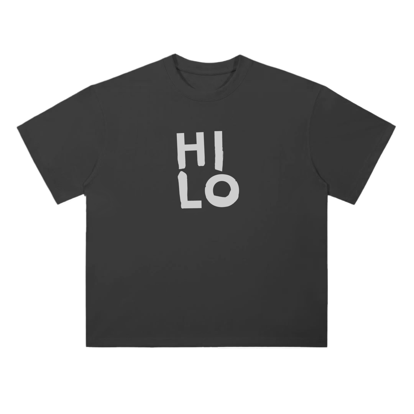 HI LO Heavyweight Drop Shoulder Cotton T-Shirt - Hilo Studio